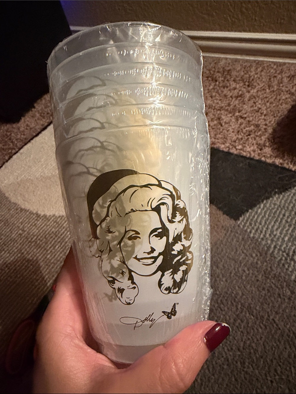 Dolly Parton Christmas cups pack of 6